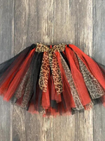 The Hair Bow Company Red, Black & Leopard Print Tie Tutu