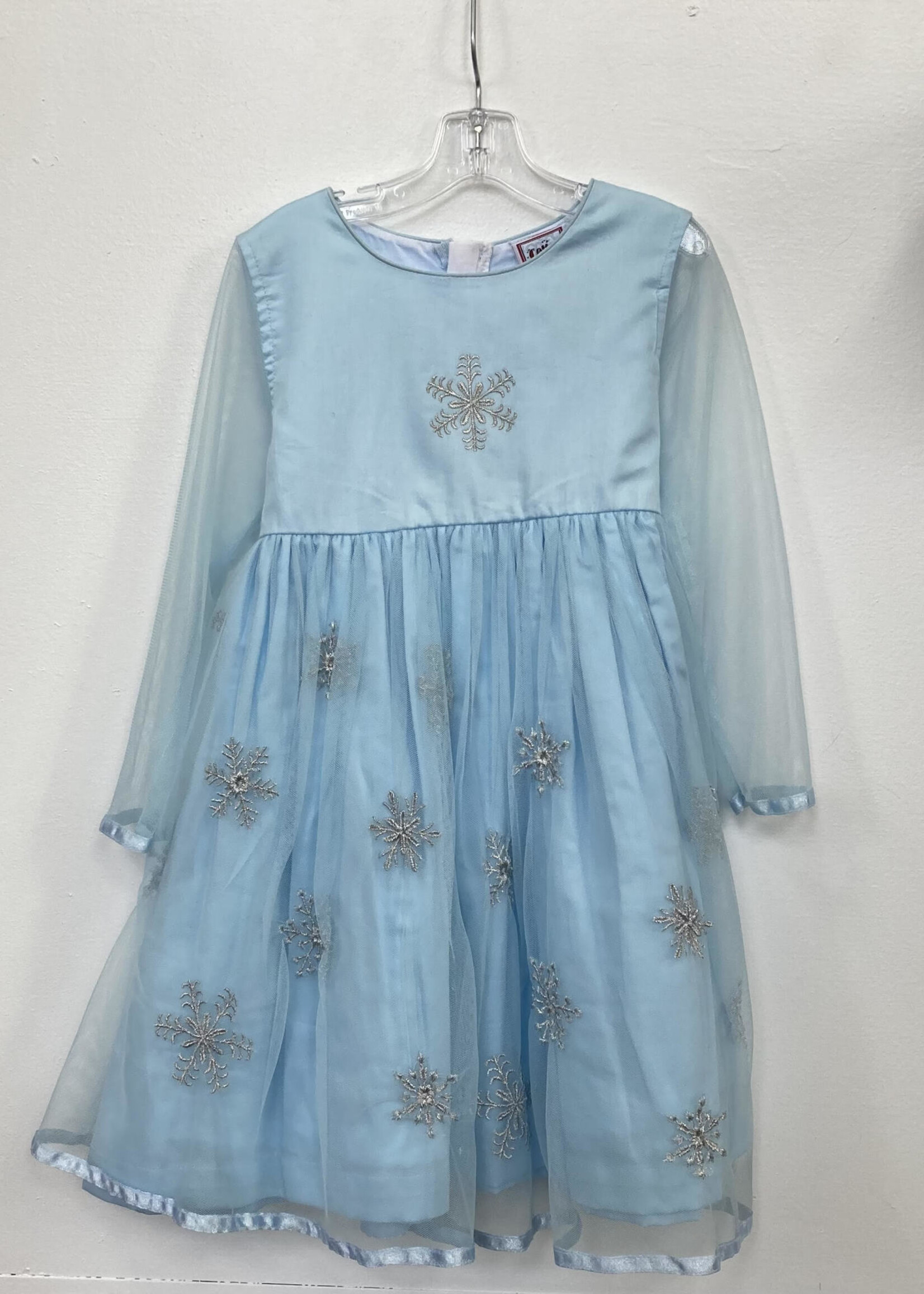 Lt. Blue Tulle Snowflake Dress