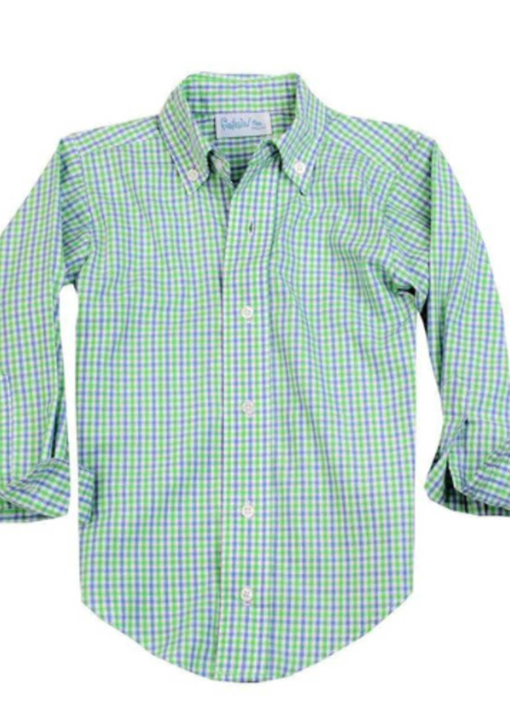 Funtasia Too Green/Blue Plaid Boys Shirt