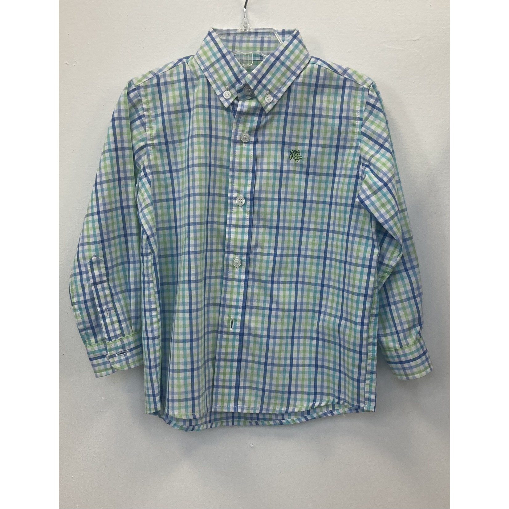 J. Bailey Blue/Green L/S Button Shirt 2T