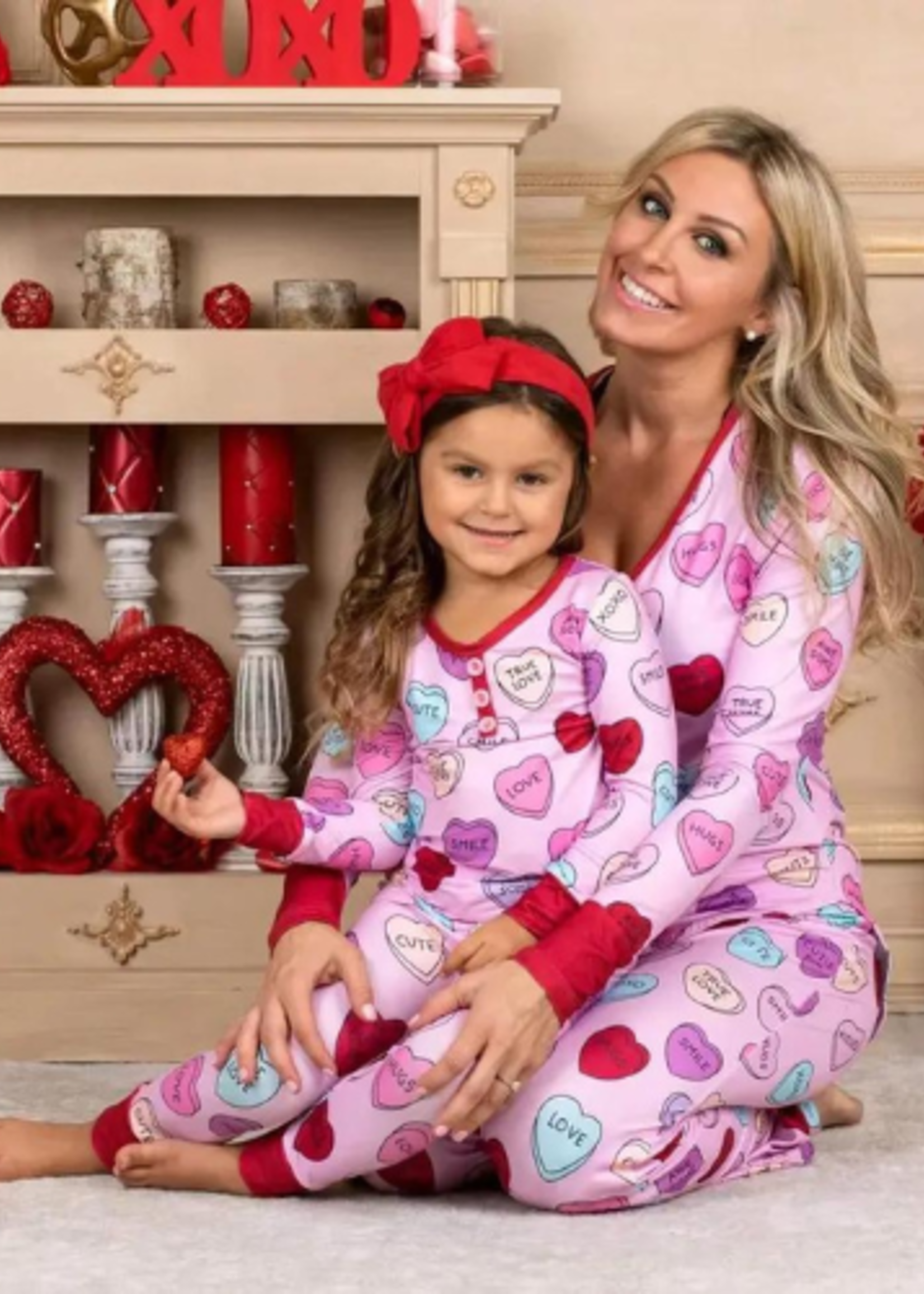 Red Leopard Women's Valentine's Day Love PJ Set