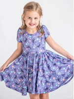 Charlie's Project Pixie Dust Short Sleeve Hugs Twirl Dress with Pockets
