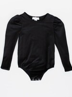 Bailey's Blossoms Black Rosalind Puff Long Sleeve Leotard