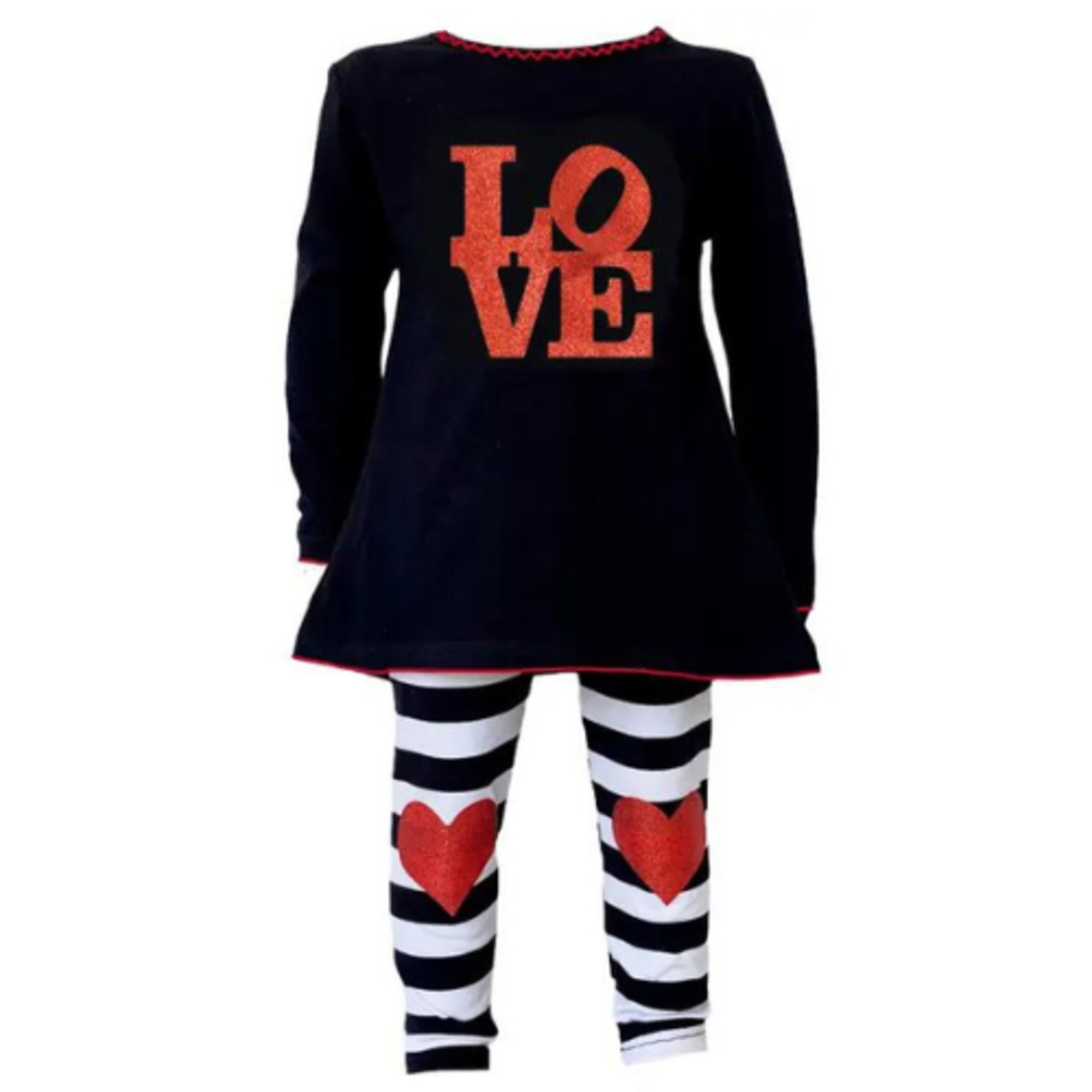 Girls LOVE Valentine's Day Outfit Tunic Leggings