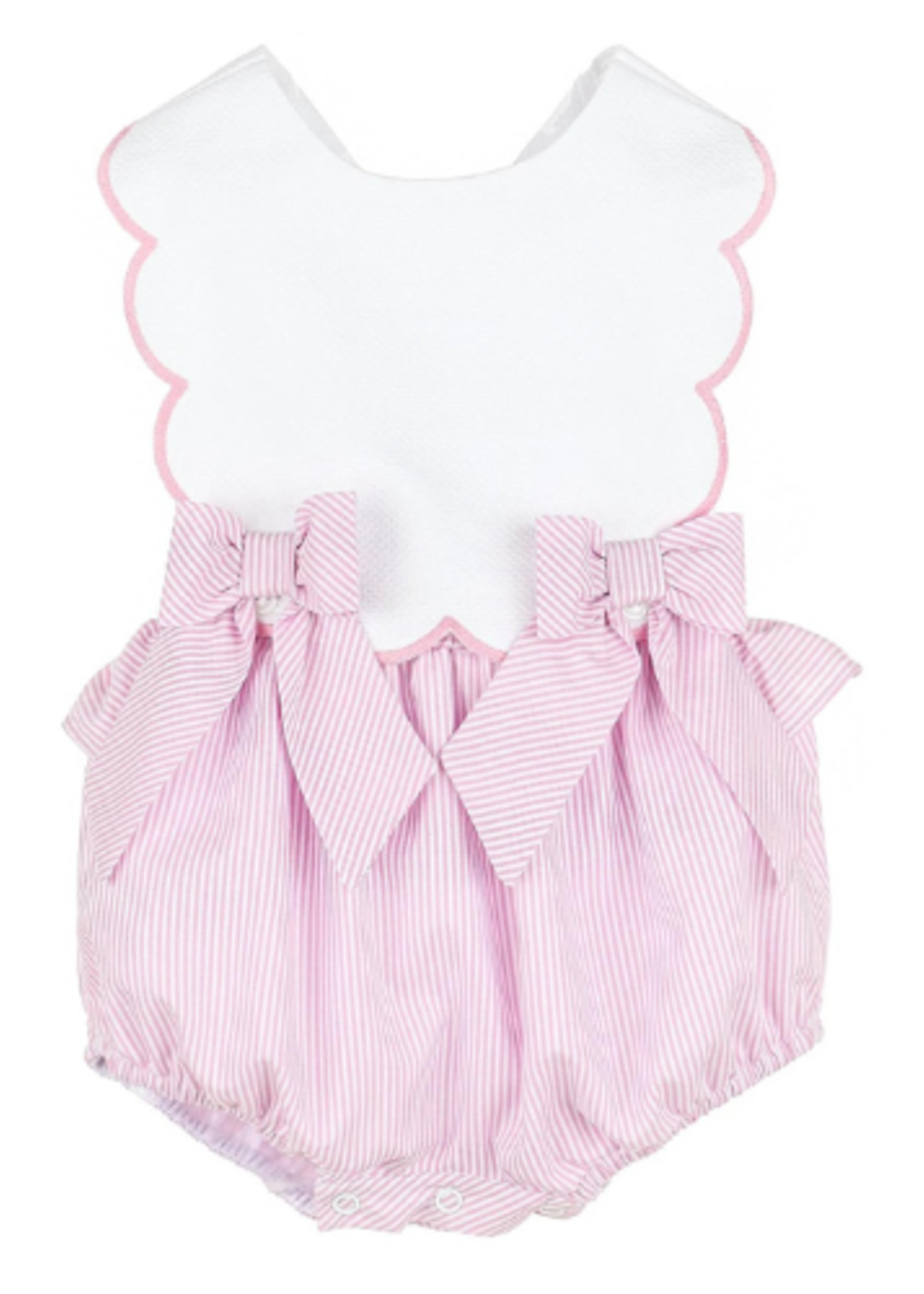 Sophie & Lucas Pink Lakeside Stripes Saylor Overall