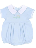 Magnolia Baby Blue On the Green Embroidered Collared Bubble