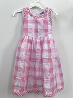 Pink Lace Check Dress