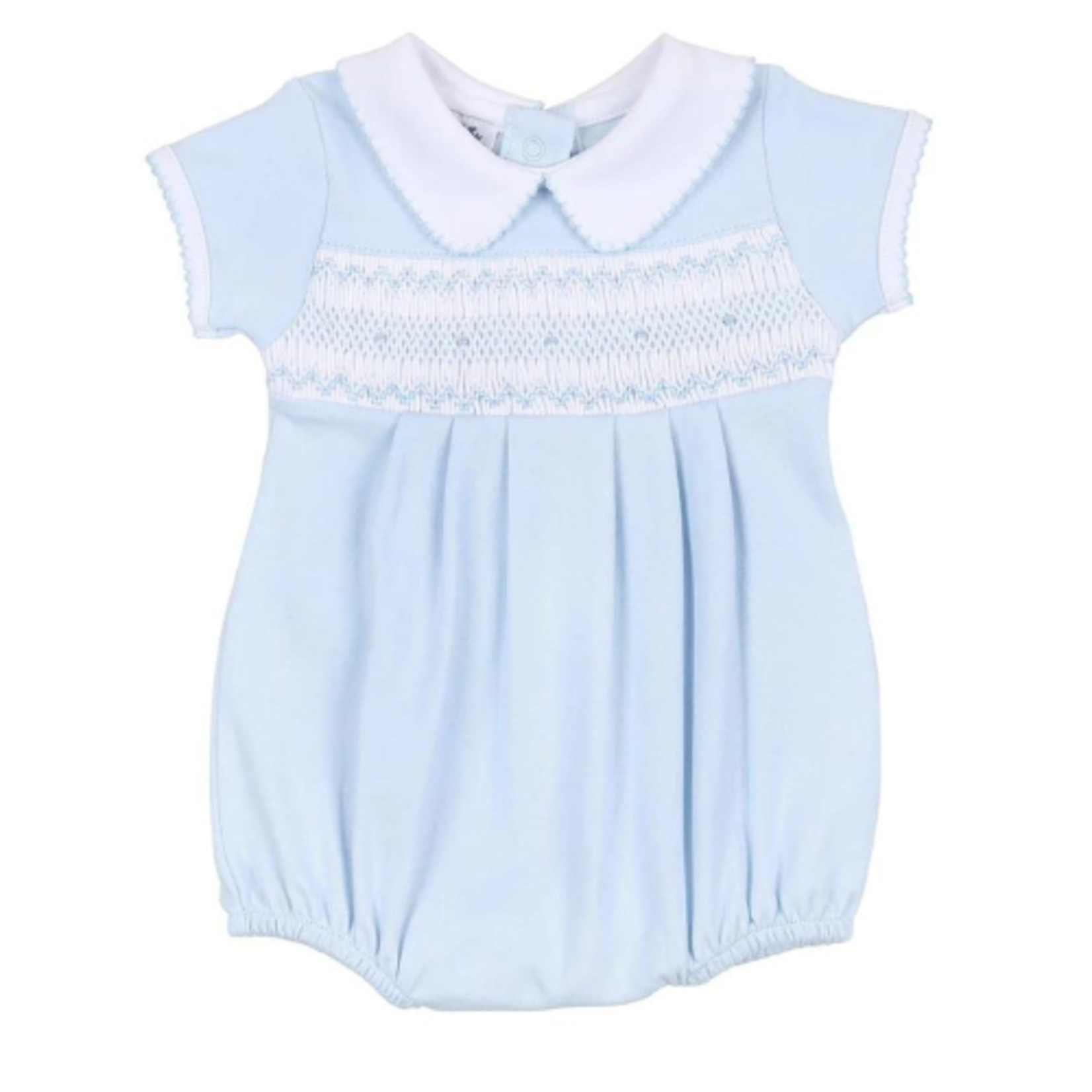 Magnolia Baby Kate and Luke Smocked Collared Boy Bubble - Judy's