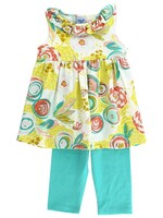 The Bailey Boys Yellow/Green Flower Blossom Capri Legging Set
