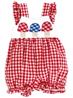 The Bailey Boys Red Check Sweet Summertime Romper Short