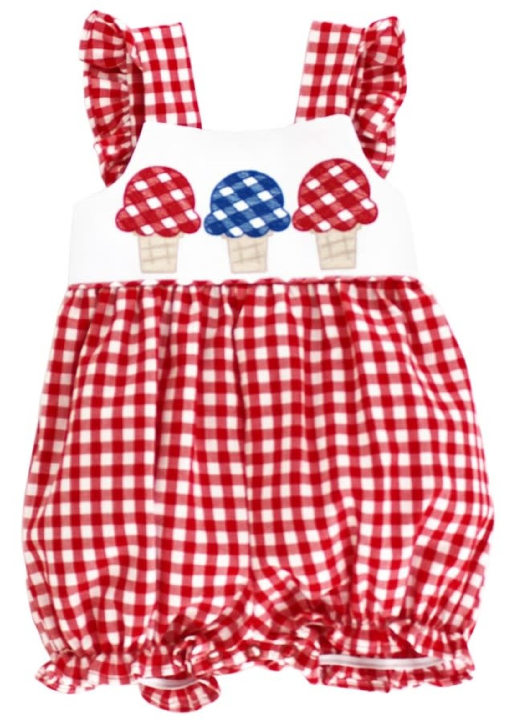 The Bailey Boys Red Check Sweet Summertime Romper Short