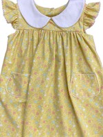 Sage & Lilly Yellow Floral Alice Angel Sleeve Dress