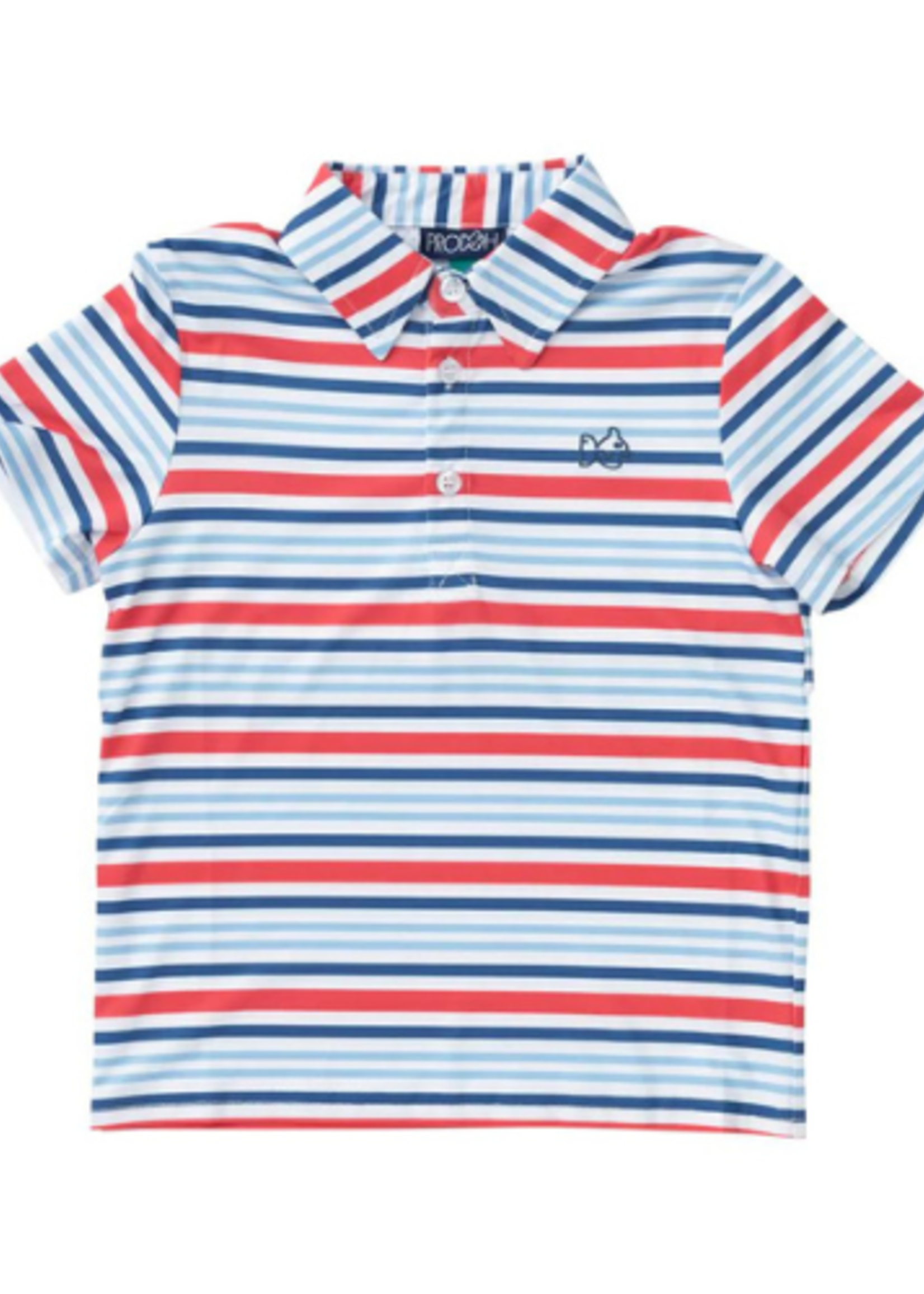 Prodoh Americana Red White and Blue Stripe Pro Performance Polo