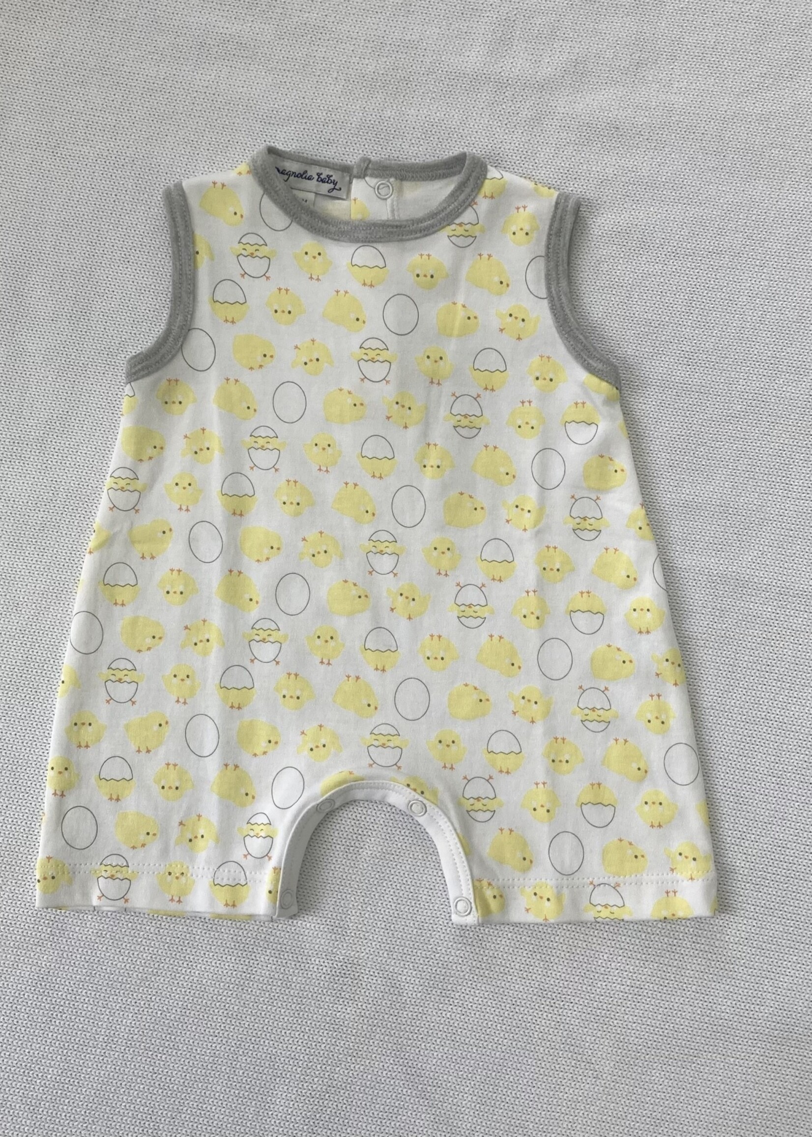 Magnolia Baby Yellow Hatchlings Printed Short Playsuit