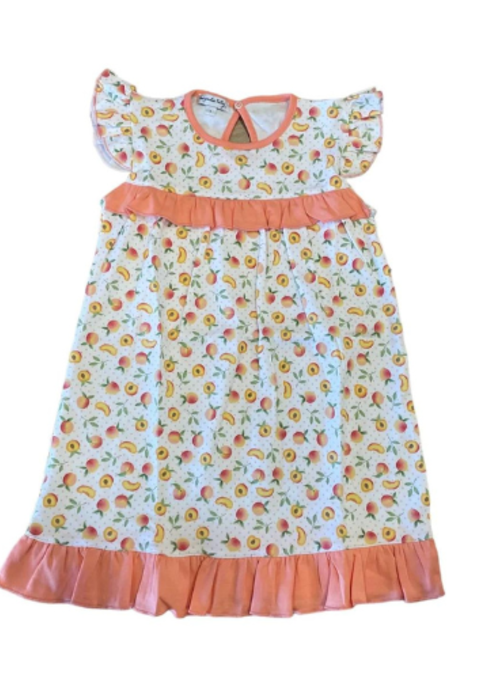 Magnolia Baby Summer Peaches Ruffle Flutters Dress