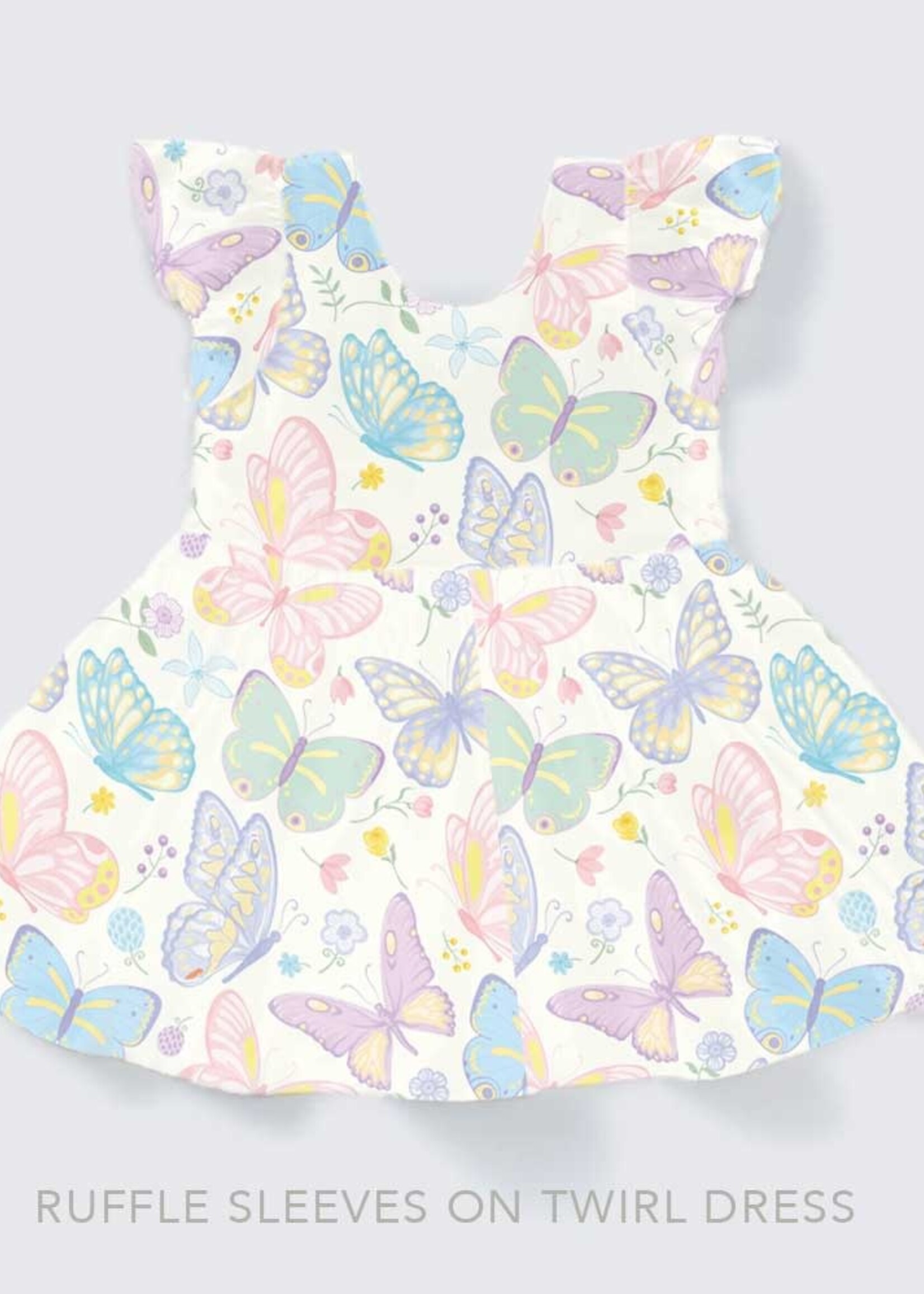 Little Snuggles Blush Butterflies Flutter Dress