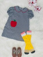 Funtasia Too Apple Pocket Blue Check Float Dress