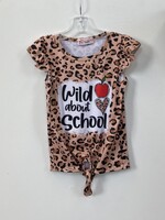 Clover Cottage Wild About School Cheetah Print Shirt