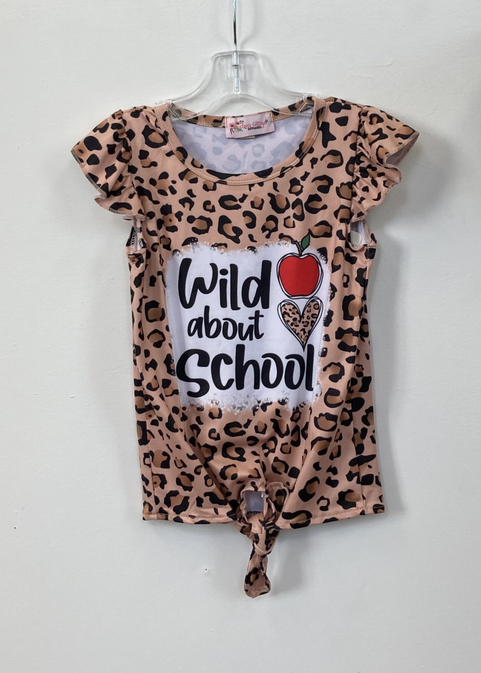 Clover Cottage Wild About School Cheetah Print Shirt