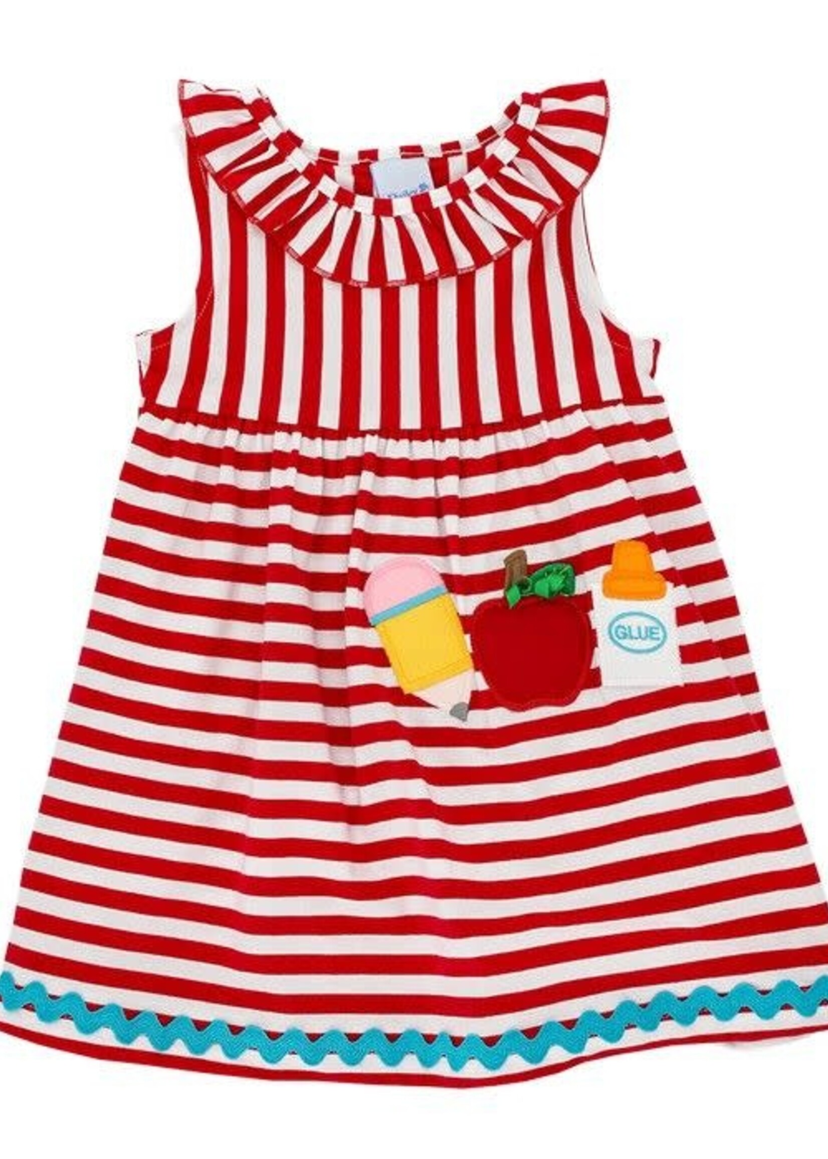 The Bailey Boys Back-to-School Red/White Stripe Knit Dress