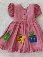 Back to School Pink/White Gingham Dress