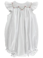 The Bailey Boys White Smock Bubble w/ Pink Rosebuds