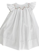 The Bailey Boys White Smock Bishop w/ Pink Rosebuds