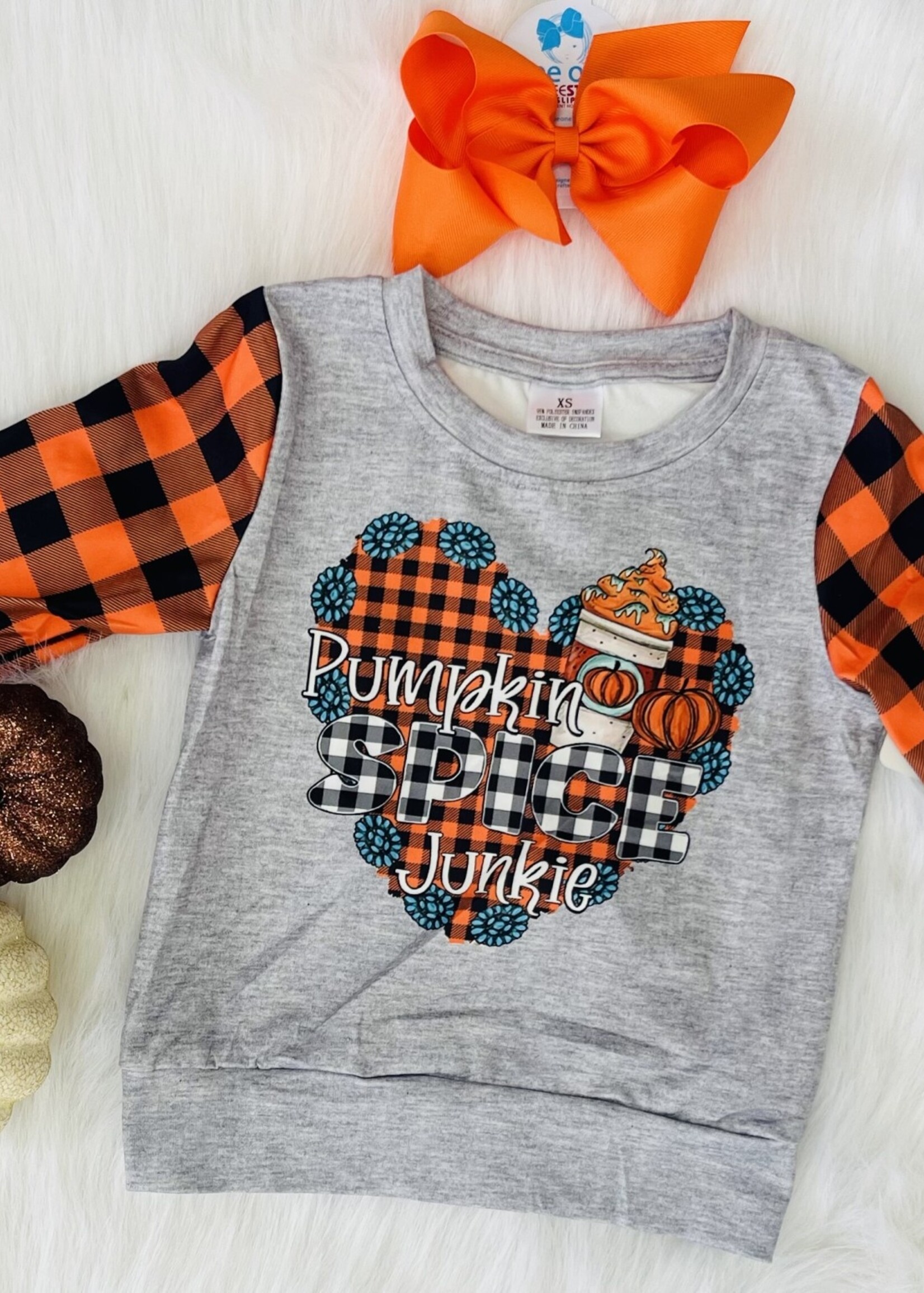 Kids Charm Online Pumpkin Spice Junkie Girls Graphic