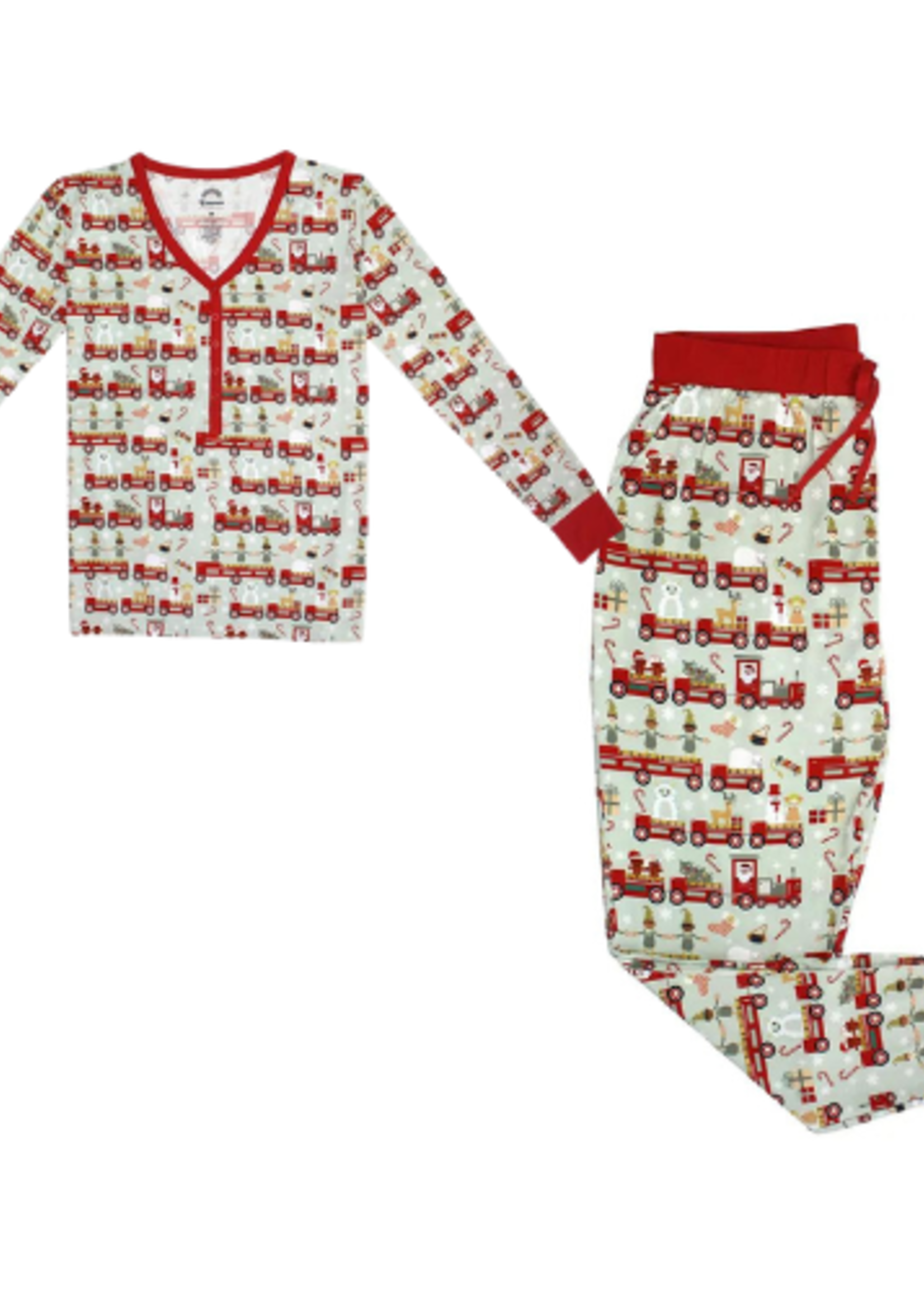 Emerson and Friends Christmas Train L/S Bamboo 2 PC Women's Pajama