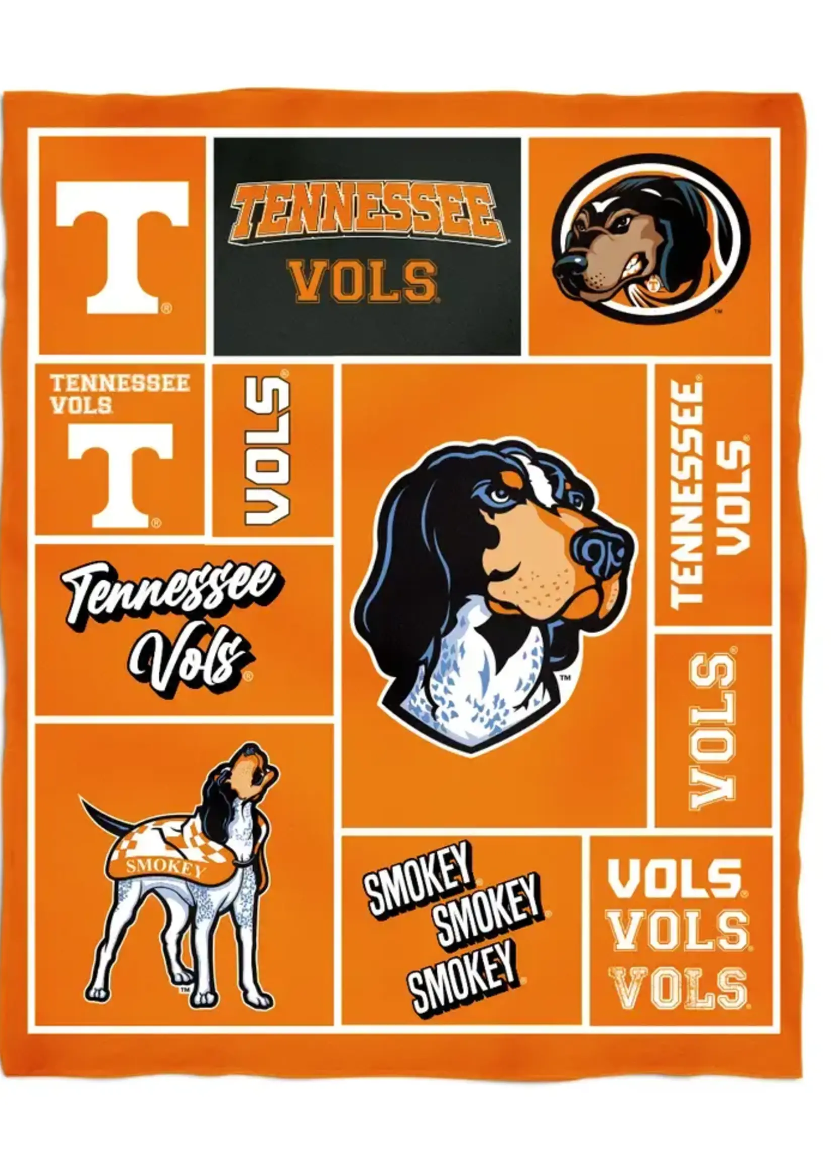 Vive La Fete TN Vols Game Day Block Minky Blanket (F'23)