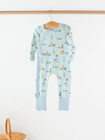 Nola Tawk One Lucky Duck Organic Zip-Up Cotton Pajama