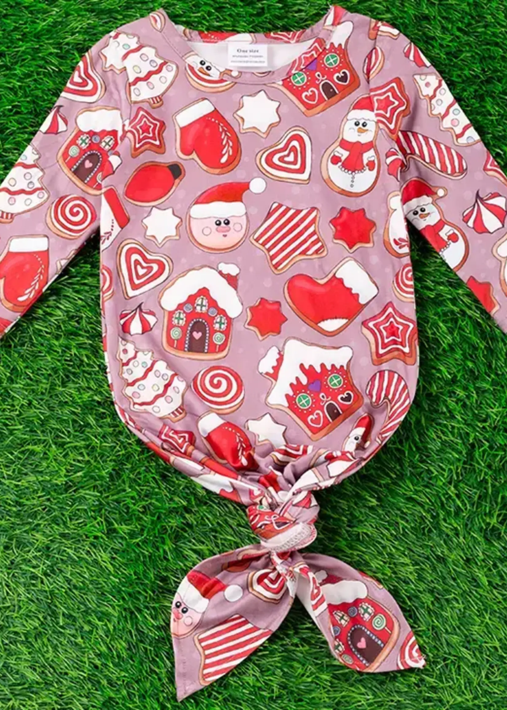 Kids Charm Online Sweet Christmas Printed Baby Gown (F'23)
