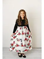 Adorable Sweetness Black Rose L/S Maxi Dress (F'23)