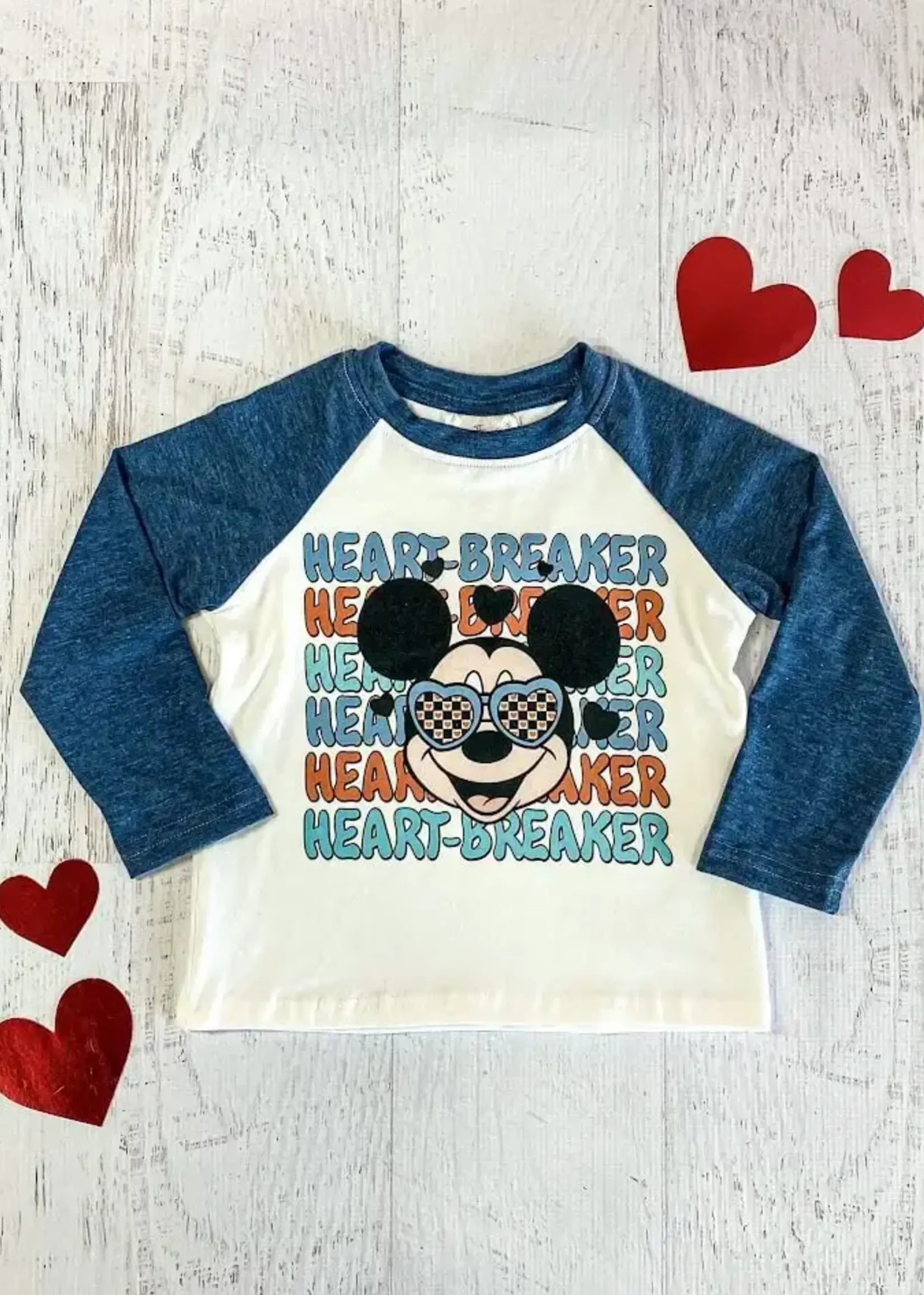 The Hair Bow Company Mickey HeartBreaker Boys Raglan (W'24)