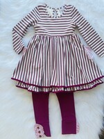 Swoon Baby Purple Striped Dress w/ Pants