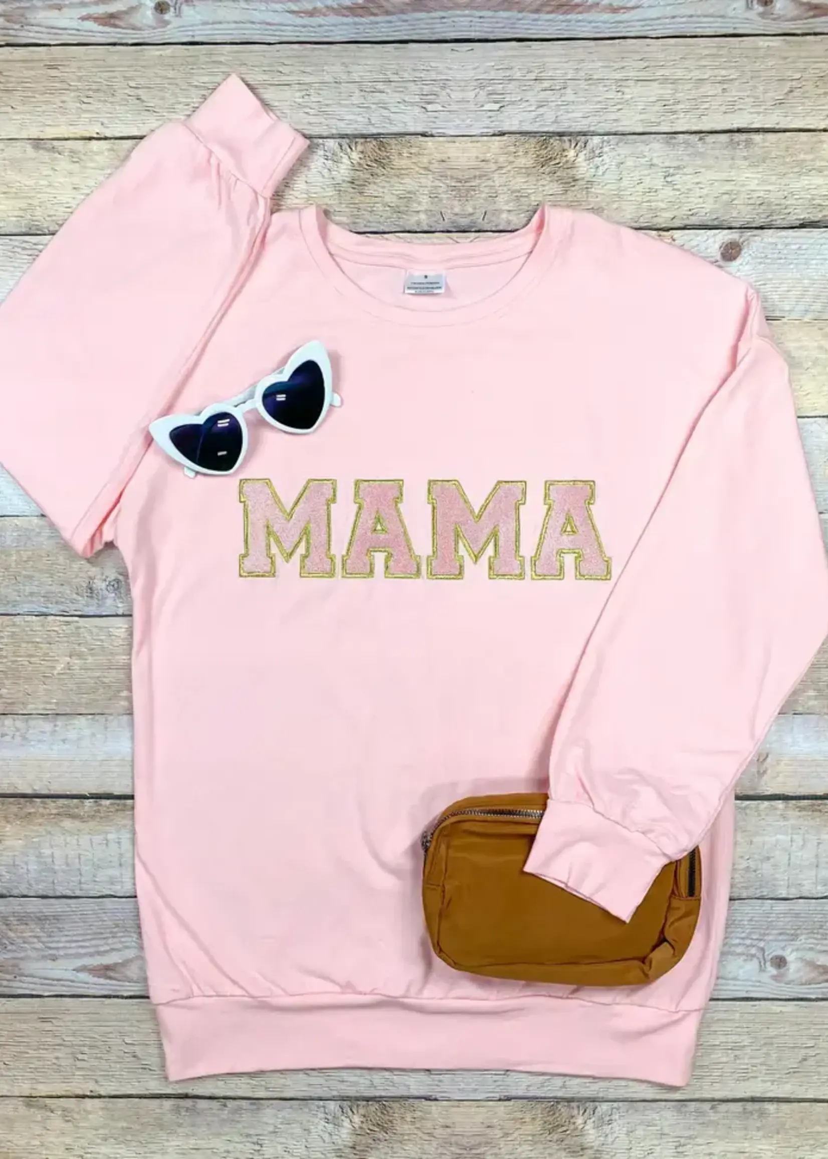 The Hair Bow Company Mommy & Me 'Mama" Pink L/S Top (W'24)