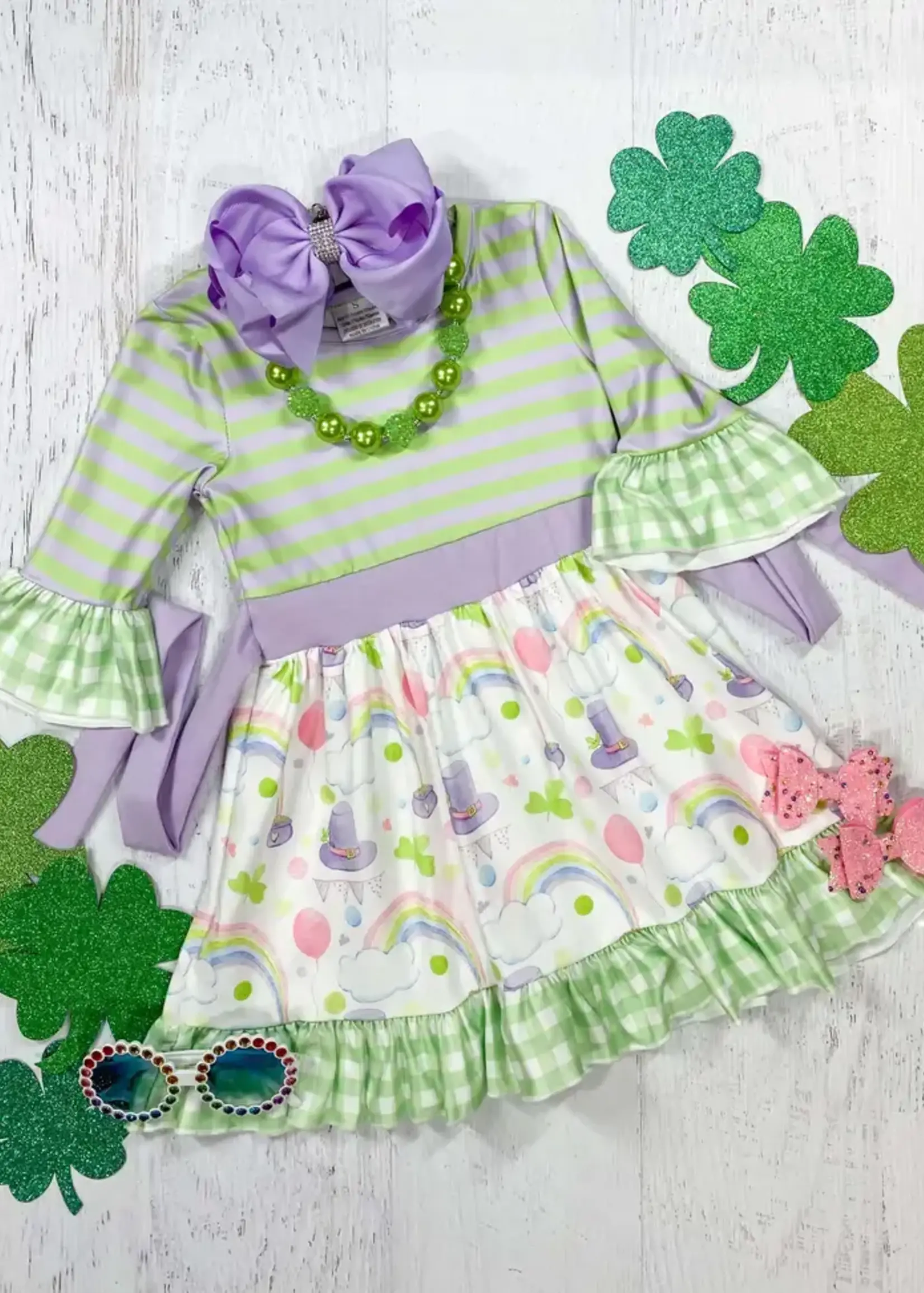 The Hair Bow Company Green & Gingham Dress (S'24)