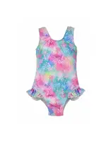 Flap Happy Pink Tropical Palms Delaney Swimsuit(S'24)