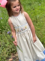 The Bailey Boys Heritage Blue Floral Empire Dress (S'24)