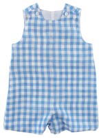 The Bailey Boys Sky Linen Gingham John John Short (S'24)