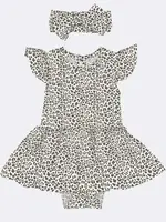 Charlie's Project Tan Leopard Twirl Skirt Bodysuit (S'24)