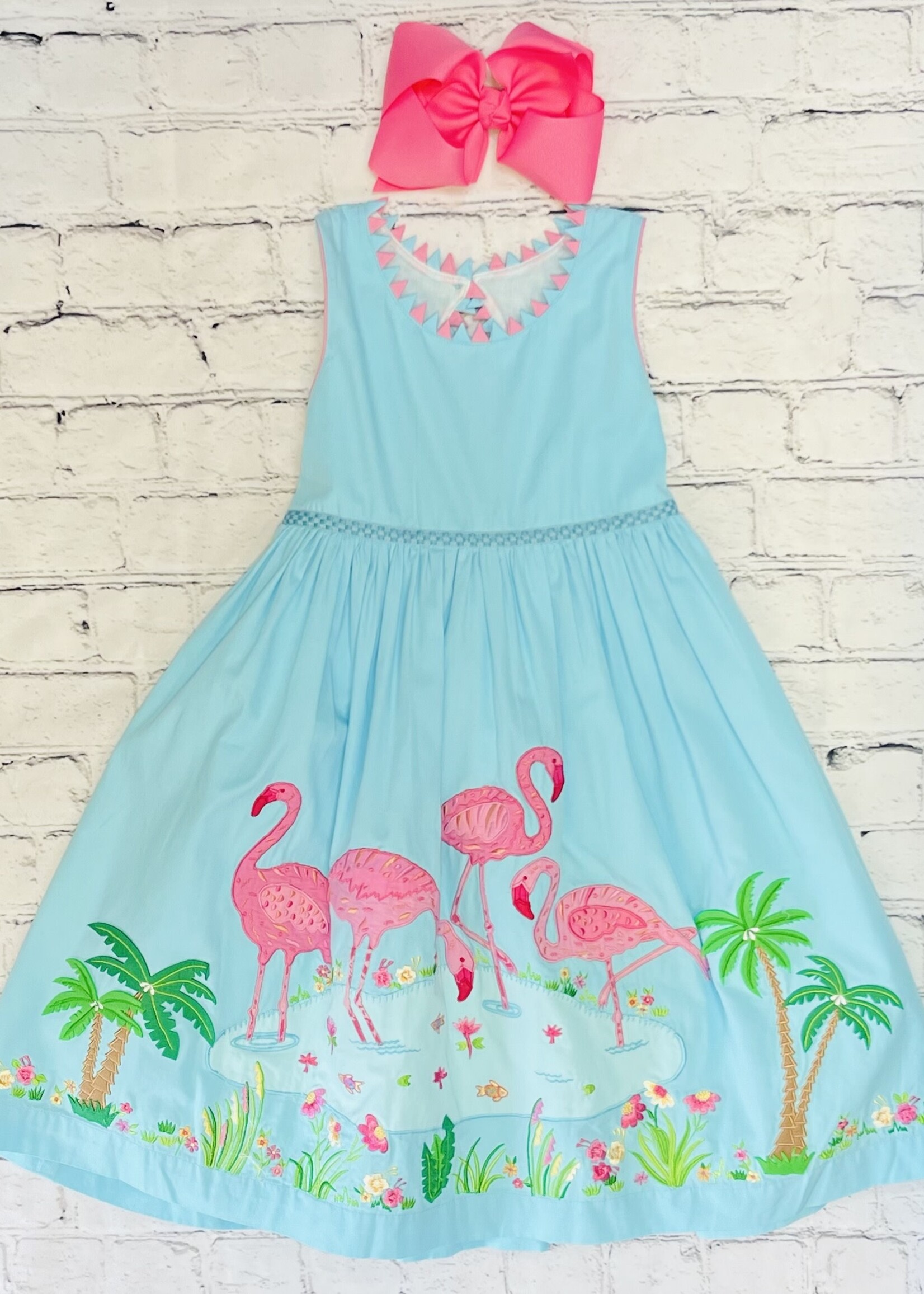 Flamingo Embroidered Dress-CK4746(S'24)