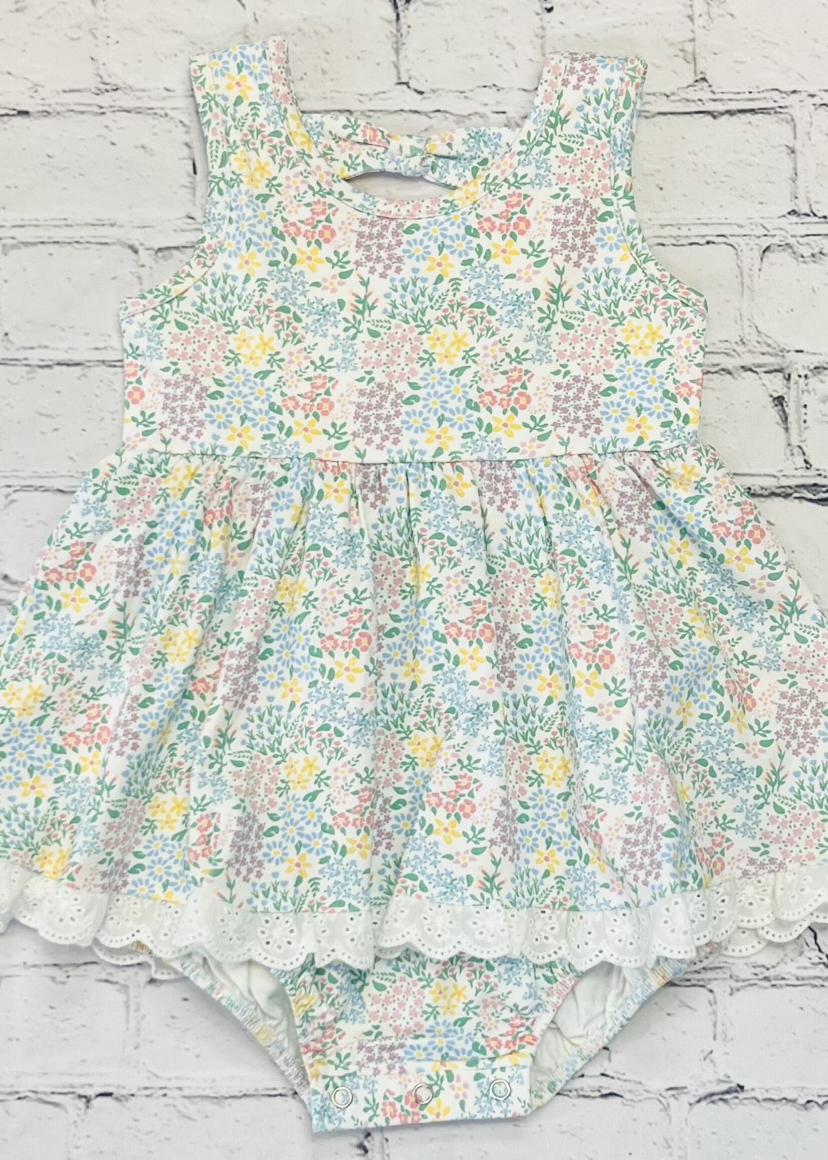 Swoon Baby Eyelet Bow Bubble Dress-SBS2463