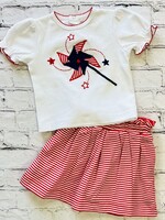 Petit Ami 63/6427-Patriotic Pinwheel Shirt/Skort Set(S'24)