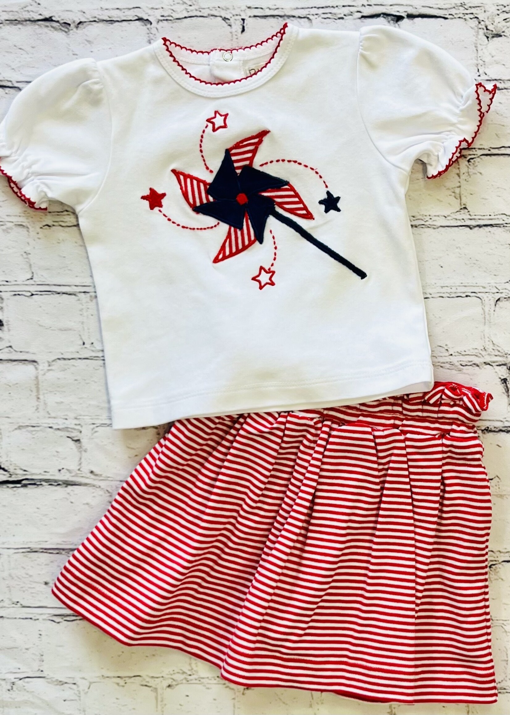 Petit Ami 63/6427-Patriotic Pinwheel Shirt/Skort Set(S'24)