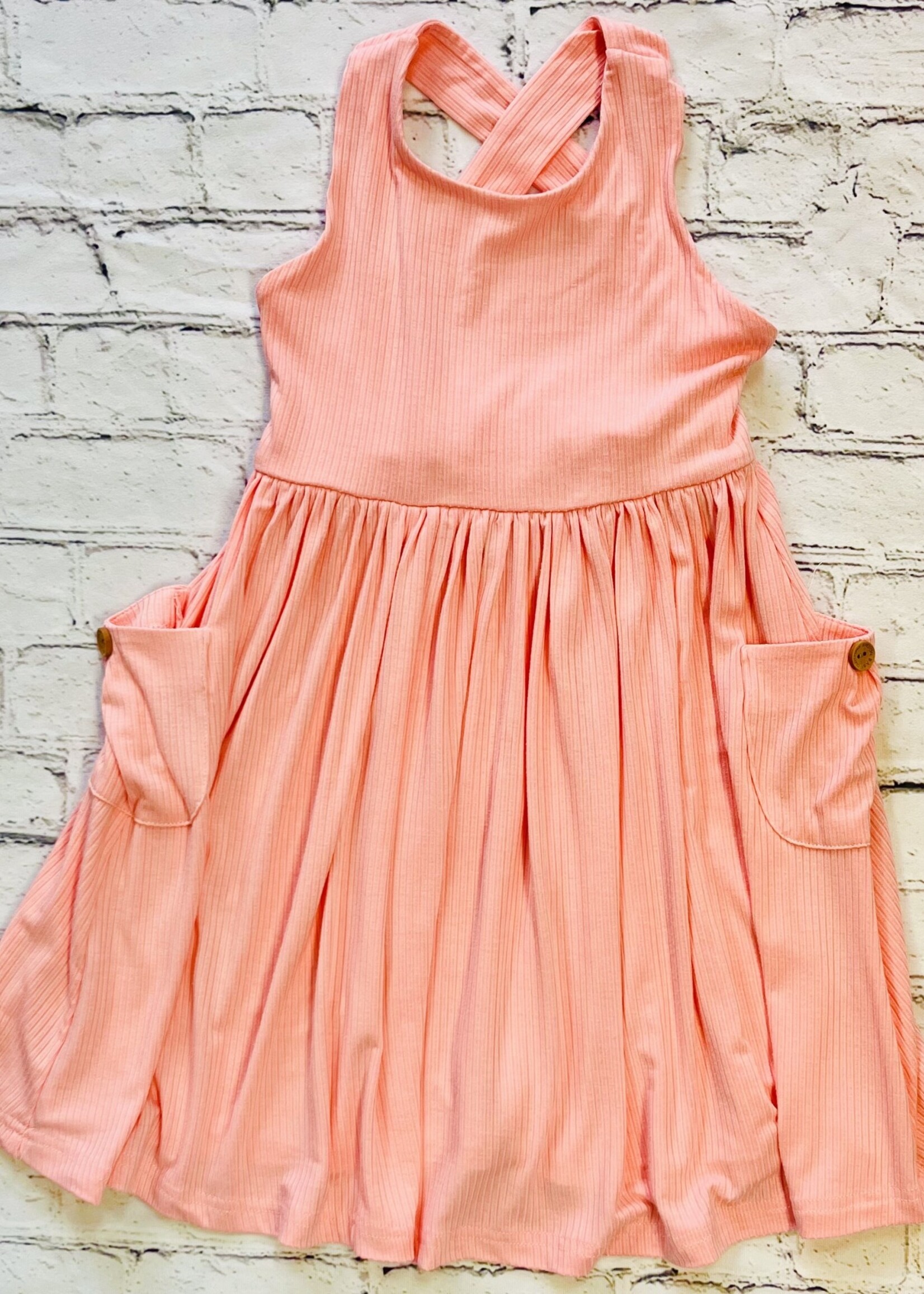 Swoon Baby Bamboo Rose Pink Pocket Dress-SBS24107 (S'24)