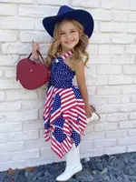 Mia Belle Girls Lil' Miss America Handkerchief Dress(S'24)