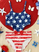 Mia Belle Girls Posh Patriotic Swimsuit (S'24)
