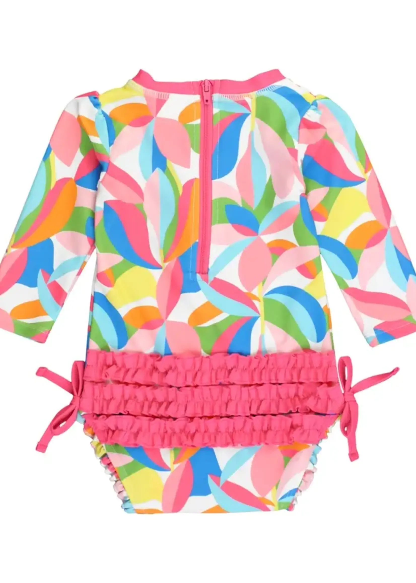 Ruffle Butts Tropical Adventure L/S Swimsuit (S'24)