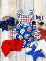 The Hair Bow Company Red White & Sweet Infant Romper (S'24)